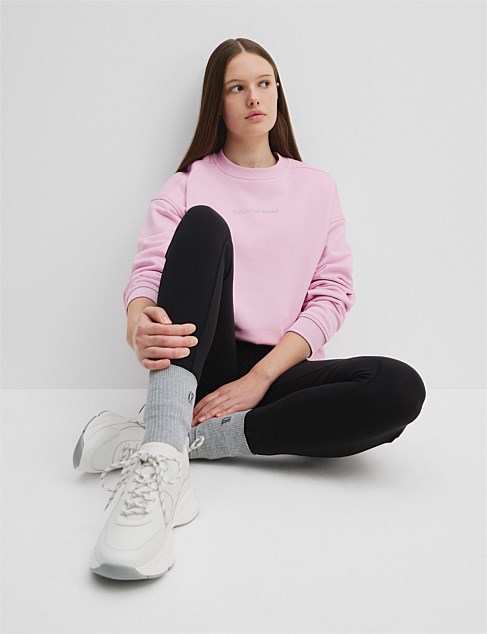 Teen Recycled Cotton Blend Longline Logo Sweat