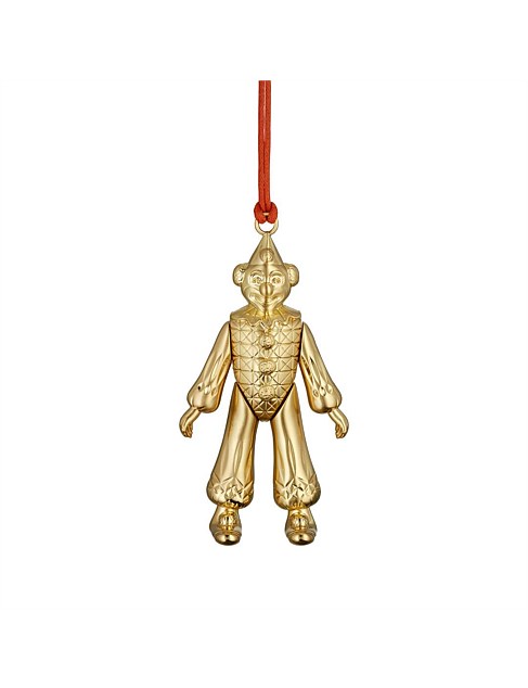 Christmas Clown Golden Ornament