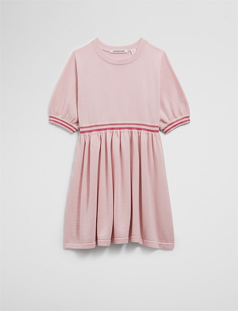 Organically Grown Cotton Pop Stripe Knit Dress