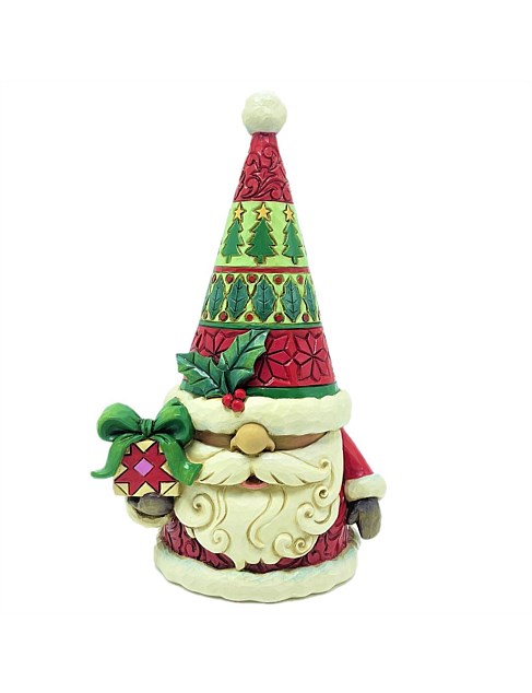 18CM SANTA GNOME HOLDING GIFTS