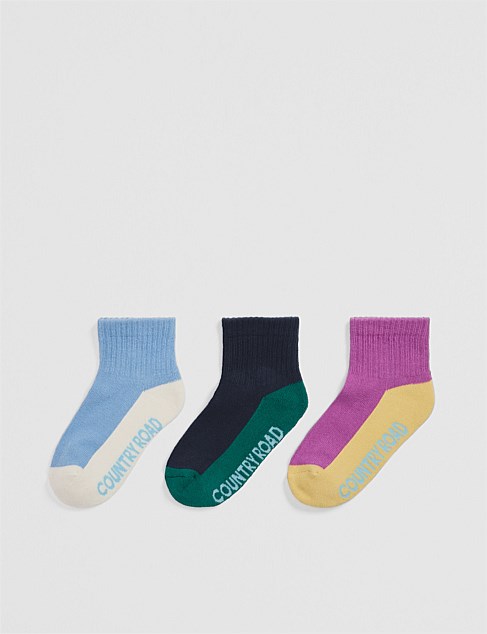 Quarter Crew Sock Pack of 3