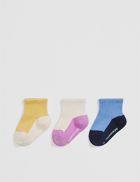 Quarter Crew Sock Pack of 3