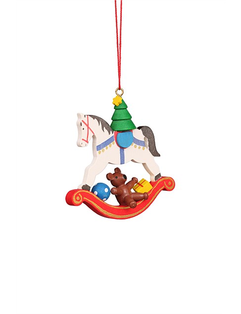 Tree on Rocking Horse Wooden Ornament