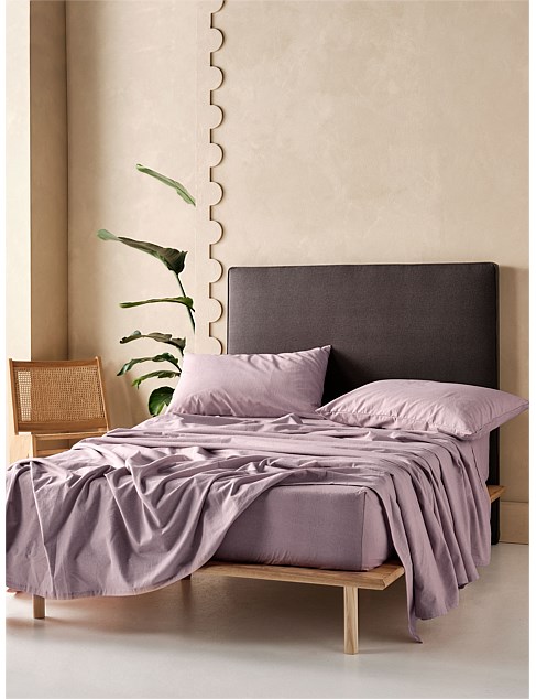 KB SHEET SET PLAIN DYED FLANNELETTE LAVENDER