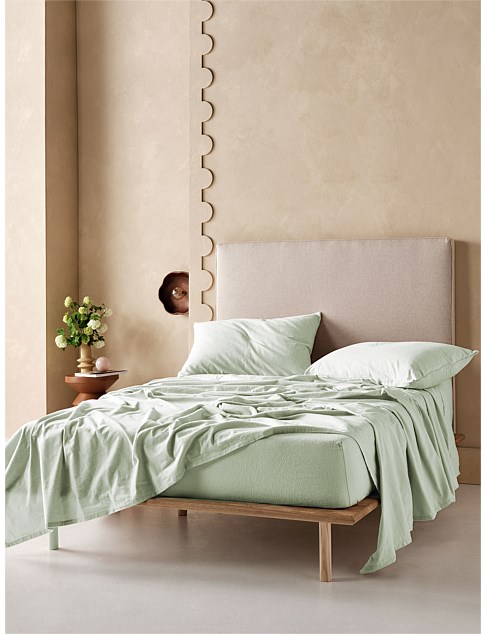 KB SHEET SET PLAIN DYED FLANNELETTE MIST