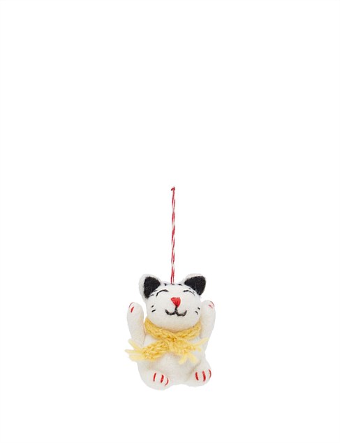 Felt Lucky Cat Ornament