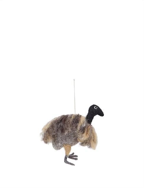 11.5cm Felt Emu Ornament