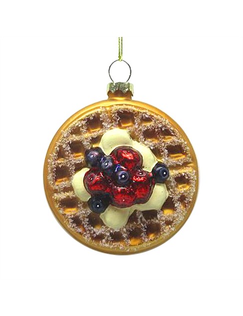 7CM WAFFLE GLASS ORNAMENT