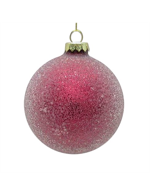 10CM SOFT ROSE GLASS BAUBLE