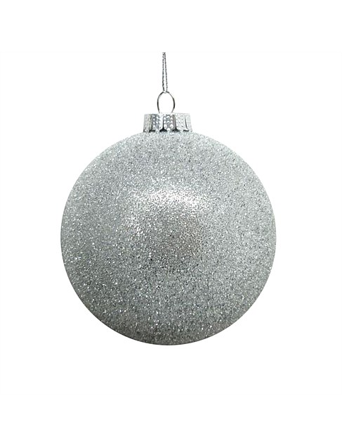 10CM OMBRE GREY GLASS ORNAMENT