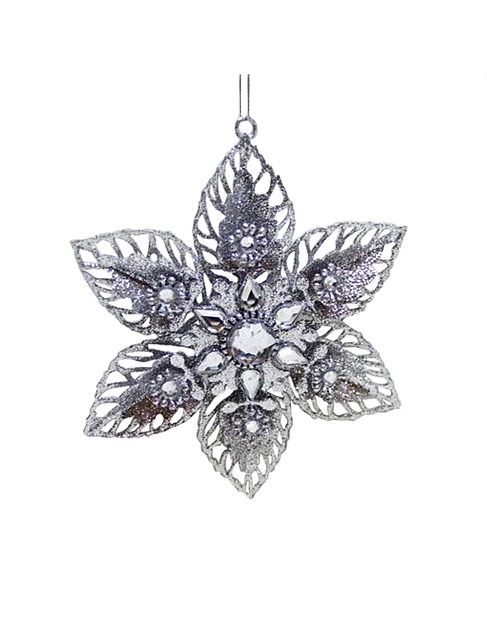 14CNM SILVER SNOWFLAKE ORNAMENT