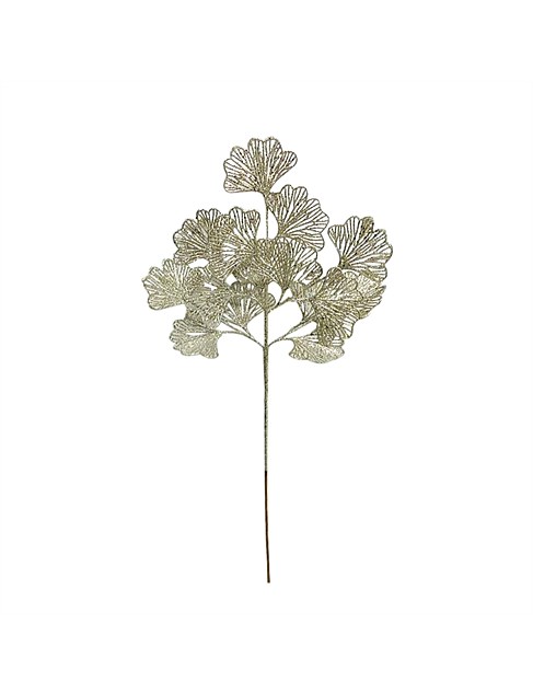 60CM CHAMPAGNE GLITTER LEAVES TREE PICK