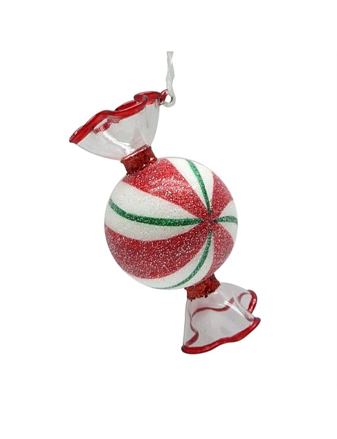 12CM SUGAR CANDY GLASS ORNAMENT