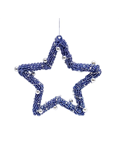 14CM BLUE STAR ORNAMENT