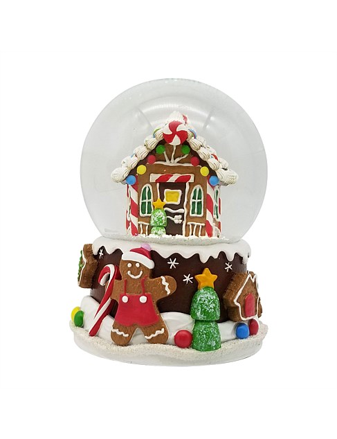 10CM GINGERBREAD MUSICAL SNOMOTION WATERGLOBE