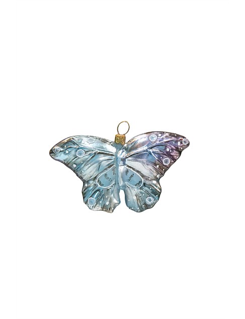 BUTTERFLY EUROPEAN GLASS ORNAMENT