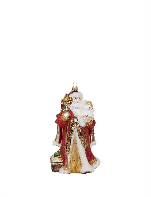 SANTA EUROPEAN GLASS ORNAMENT