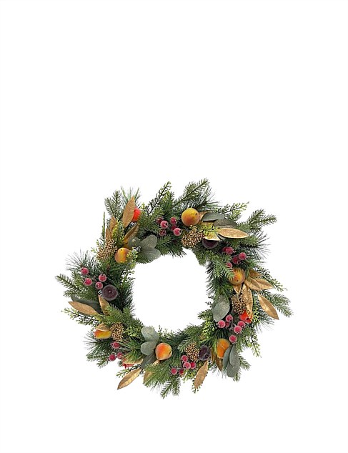 60CM FROSTED FRUITS WREATH