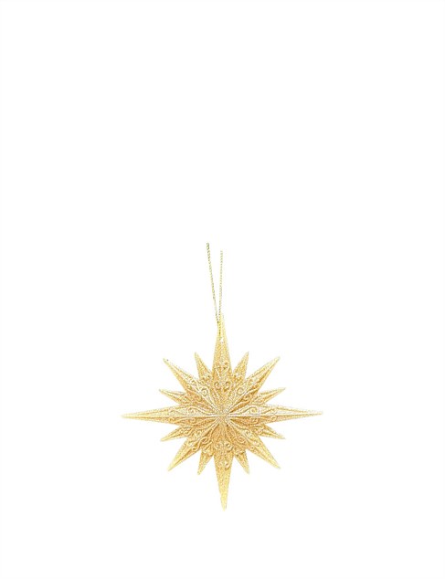 12CM GOLD SHATTERPROOF STAR ORNAMENT