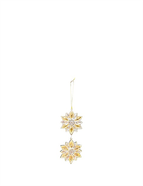 14CM GOLD DANGLE SNOWFLAKE ORNAMENT