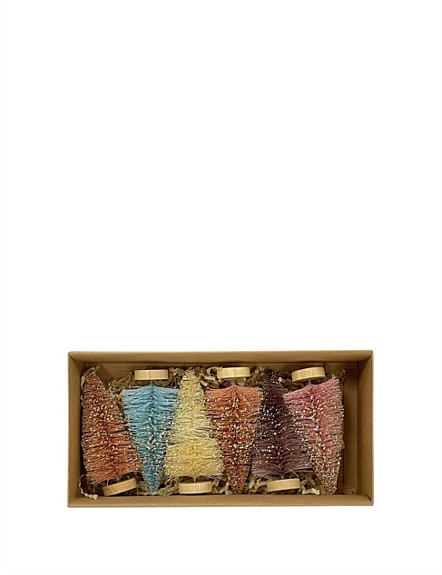 5CM MULTICOLOUR TABLE DÉCOR TREE IN BOX SET OF 6