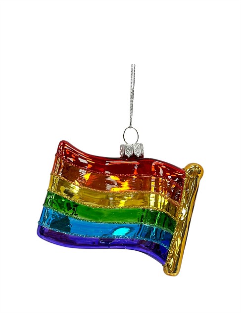 7CM RAINBOW FLAG GLASS ORNAMENT