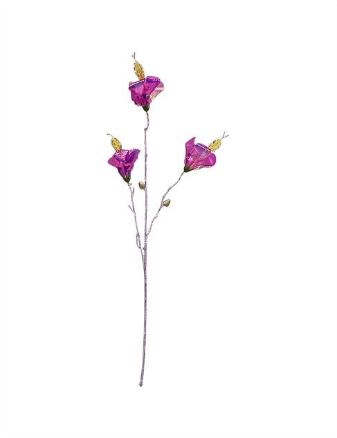 69CM IRRIDESCENT 3 BUD FLOWER PICK