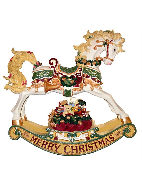 68cm JUMBO CHRISTMAS ROCKING HORSE Home Décor Figurine