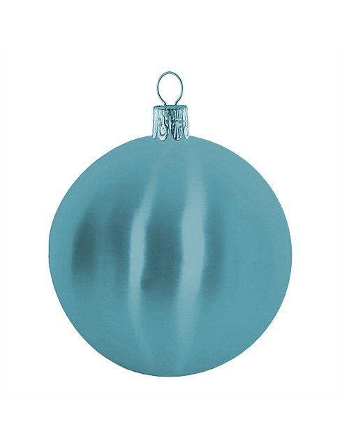 8CM BLUE SHINY EUROPEAN GLASS BAUBLE