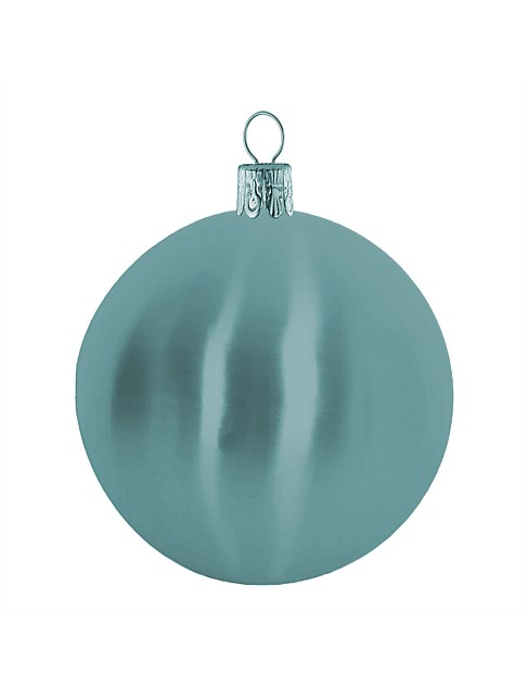 8CM BLUE PEARL EUROPEAN GLASS BAUBLE