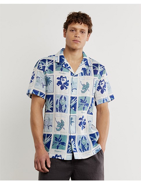 ANDRE LINEN POSTCARD SHIRT