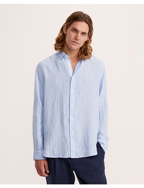 NOAH STRIPE LINEN SHIRT