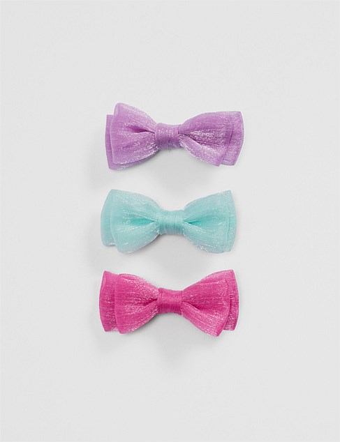 Shimmer Bow Pack of 3