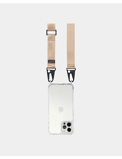 iPhone 14 Pro Clear Case & Nude Lanyard