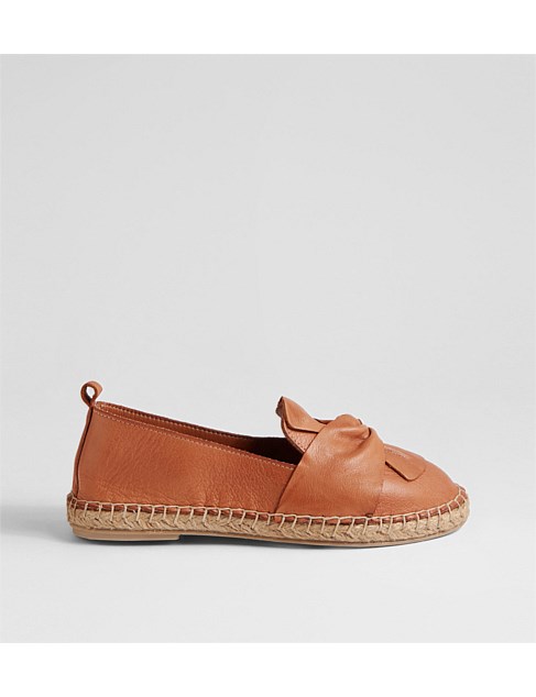 Uselv Tan Leather Espadrilles