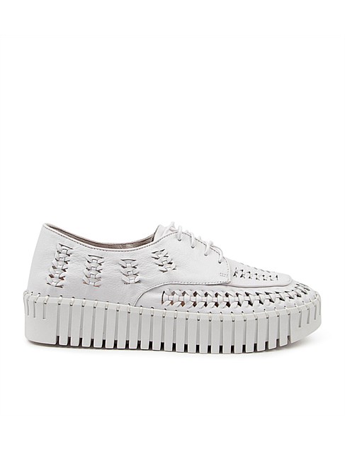 BRODI WHITE LEATHER SNEAKERS