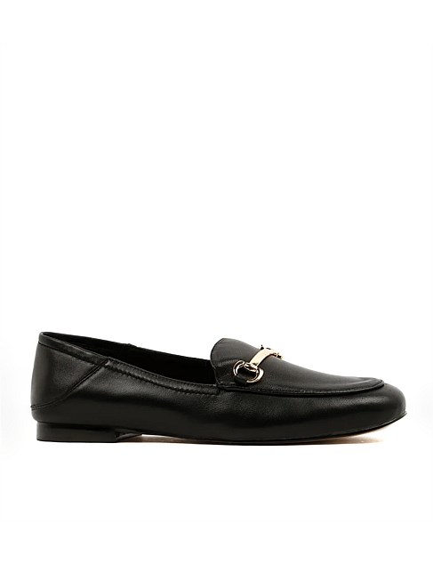 Ginnas Black Leather Loafers