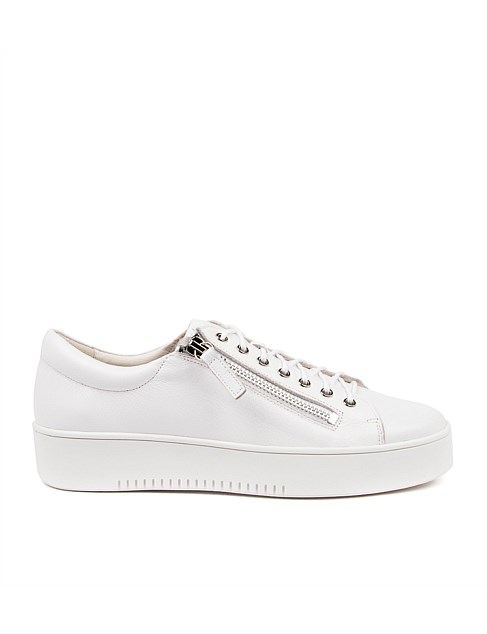 LAIKEN WHITE LEATHER SNEAKERS