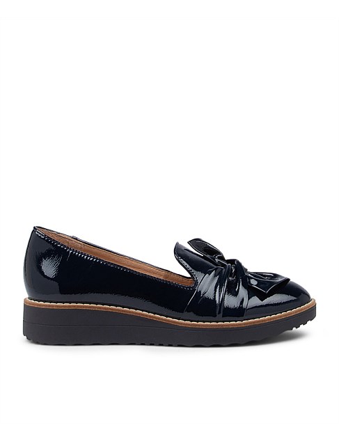 Opitto Navy Patent Leather Loafers