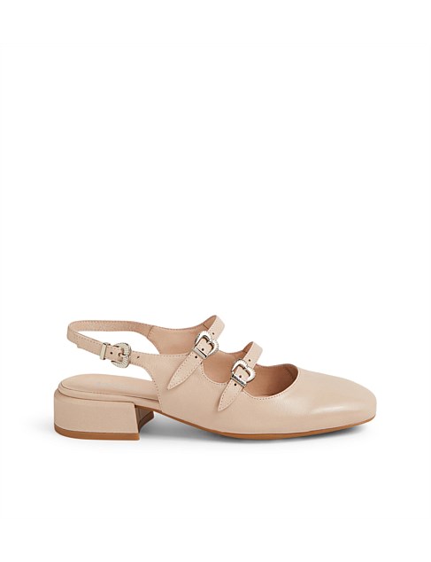 Virazzo Nude Leather Heels