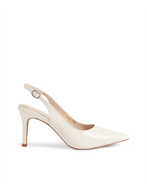 Beylia Ivory Patent Leather Heels