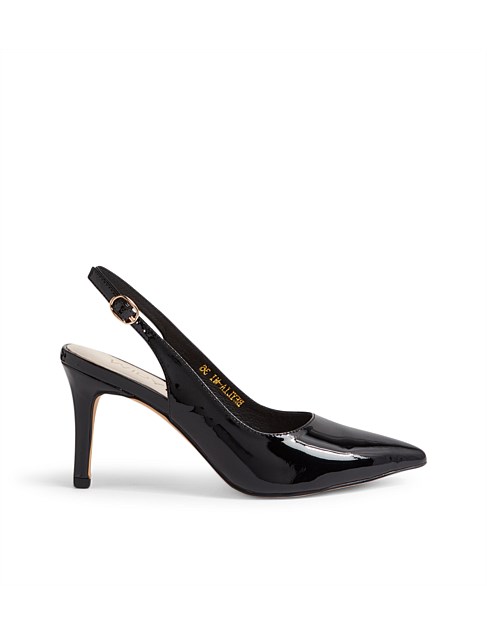 Beylia Black Patent Leather Heels