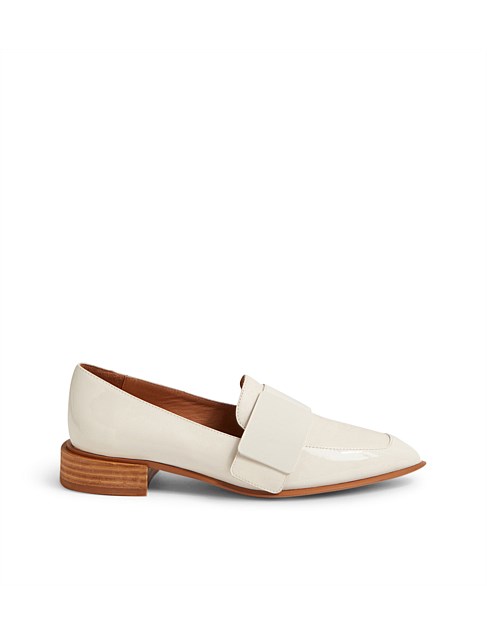 Easey Ivory Patent Leather Loafers