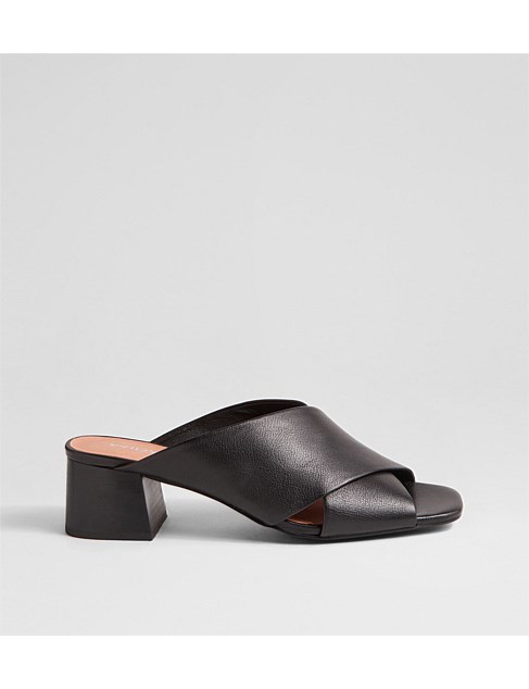 Fanter Black Leather Sandals