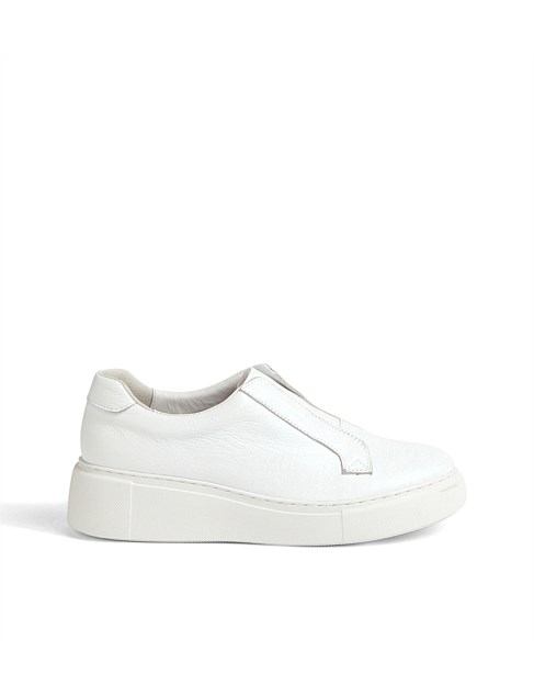 Yeera White Leather Sneakers