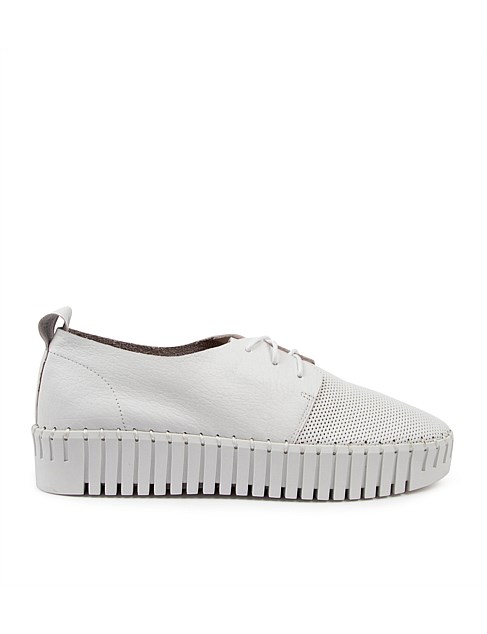 BUSTO WHITE LEATHER SNEAKERS