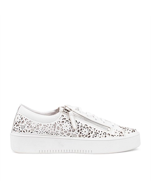 Landry White Leather Sneakers