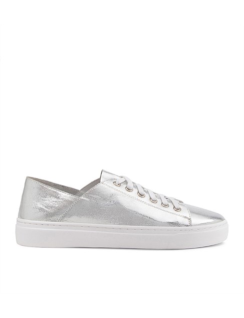 Oskhar Silver Leather Sneakers