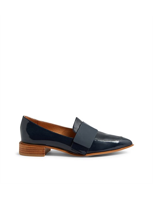 Easey Navy Patent Leather Loafers