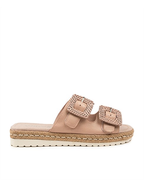 SINGE ROSE LEATHER SANDALS